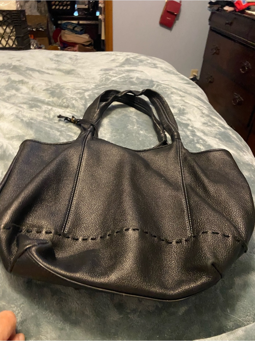 The Sak Black Leather Shoulder Bag